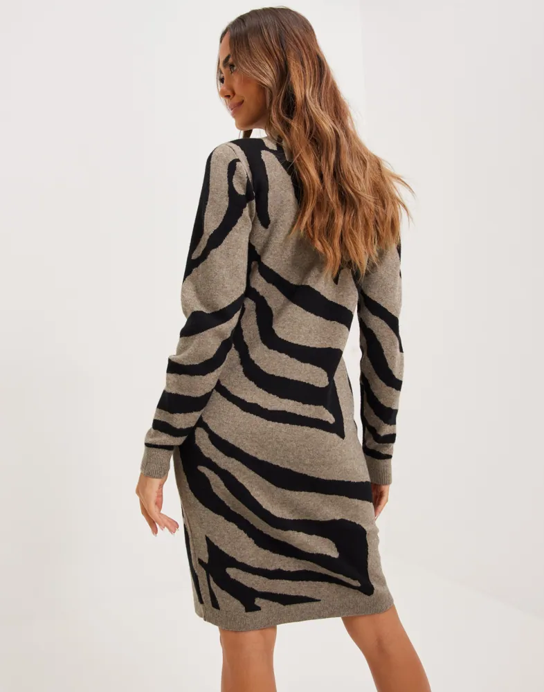 object knit dress OBJRAY L/S AOP NOOS T3
