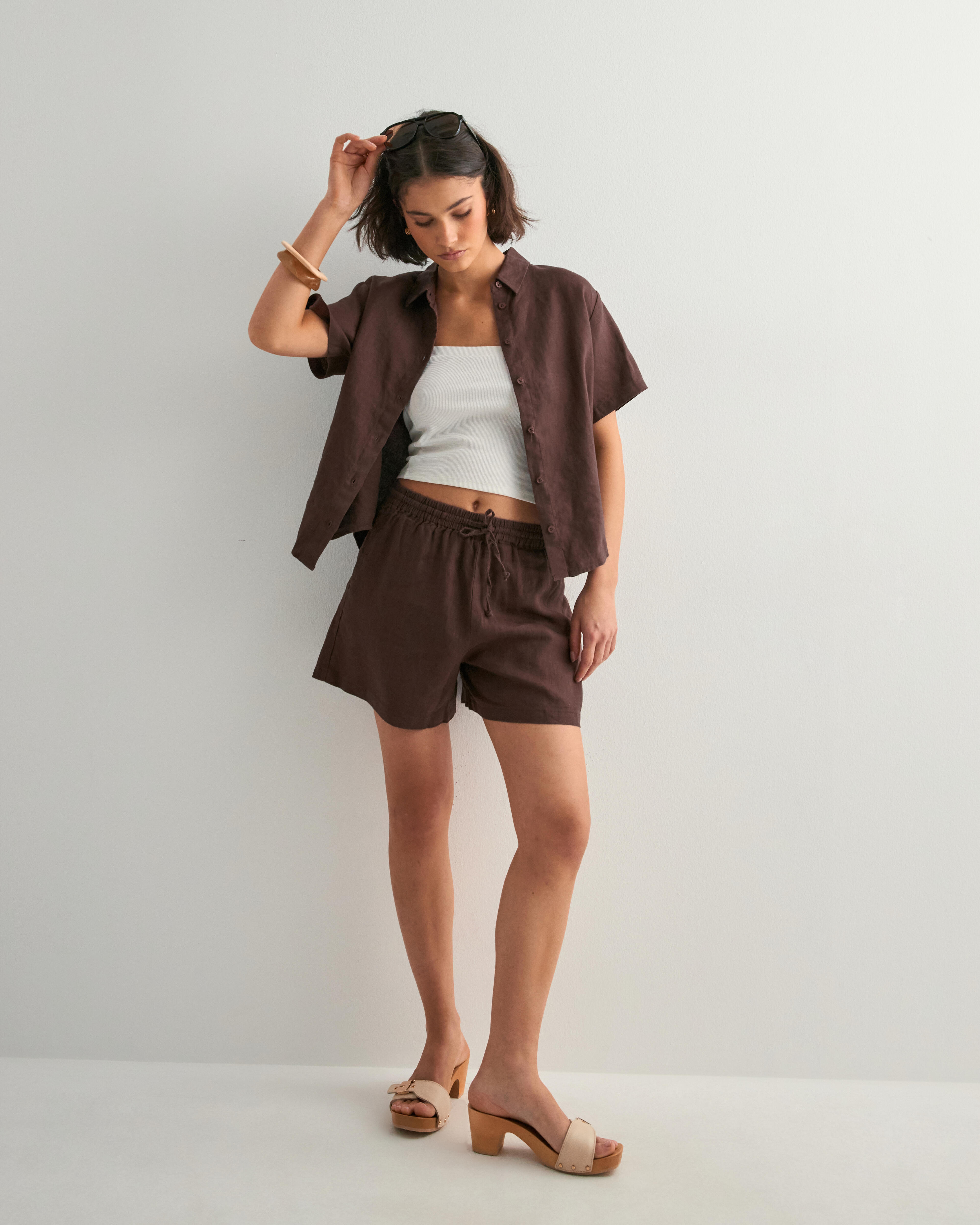 『SAMSOE SAMSOE』MAREN STRING SHORTS 14329 ショートパンツ Buy Samsøe Samsøe Maren string shorts 14329 - Blue | Nelly.com