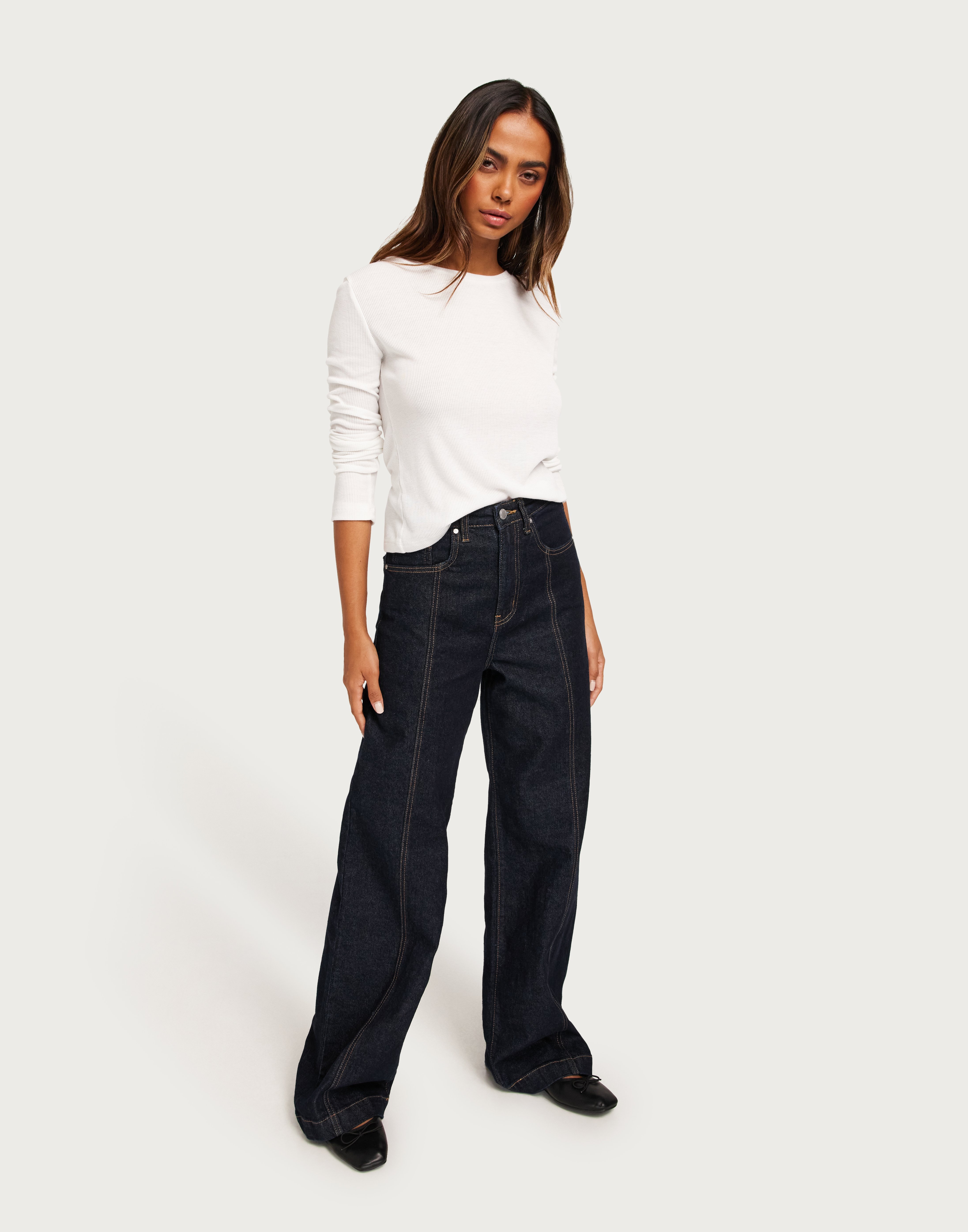 ONLY Wide Fit Jeans - Vita Alta Gamba Larga - 100% Cotone - Foto 12