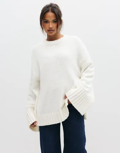Pcanna Ls Oversize O-Neck Knit Bc