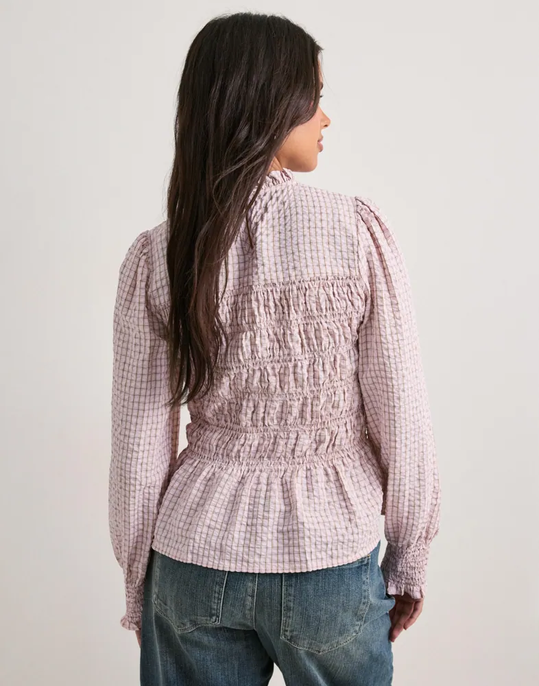NEO NOIR Possa Mini Check Blouse skjortor & blusar dam – bild 3
