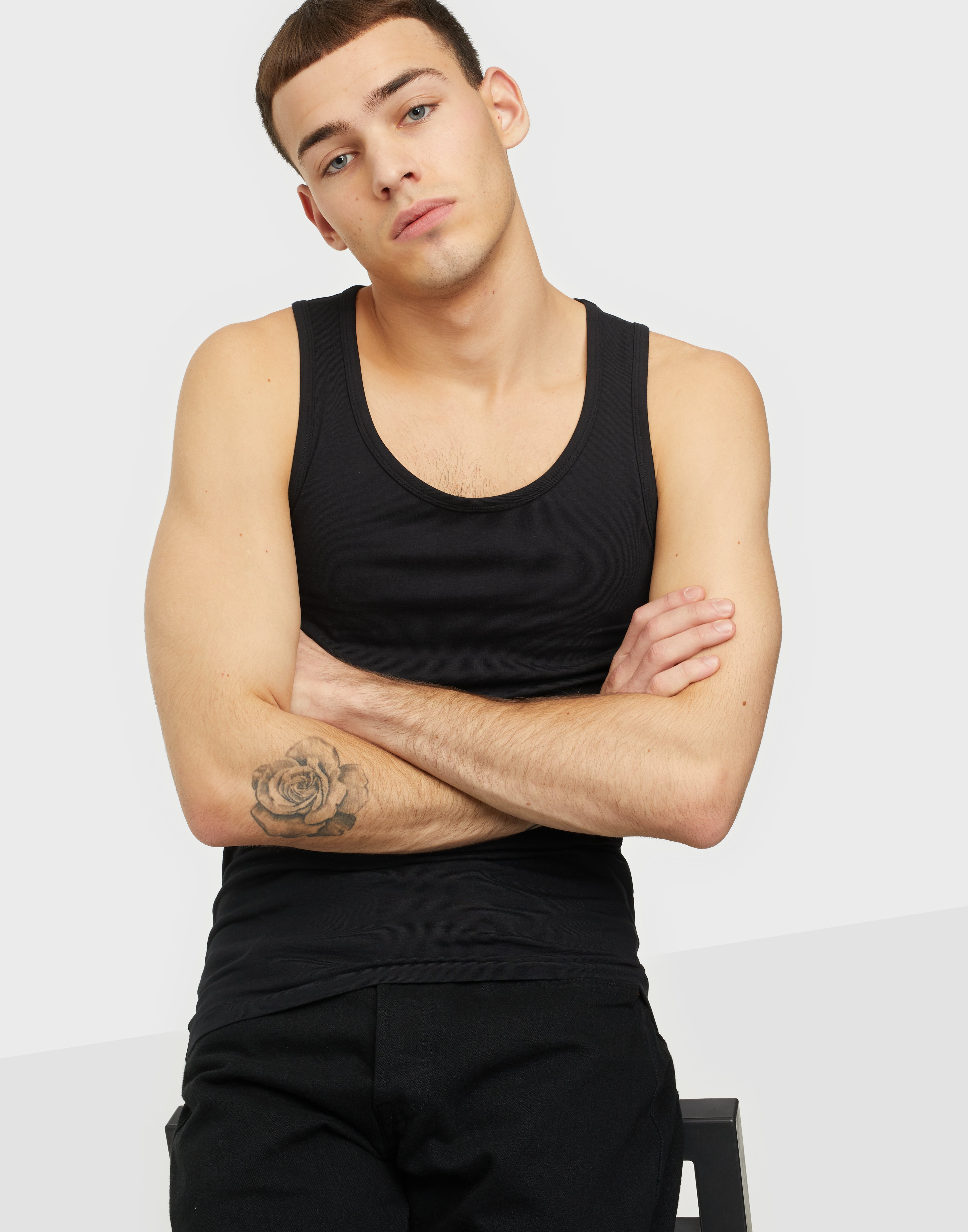 Bread & Boxers M's 2-Pack Tank Tanktoppe Sort