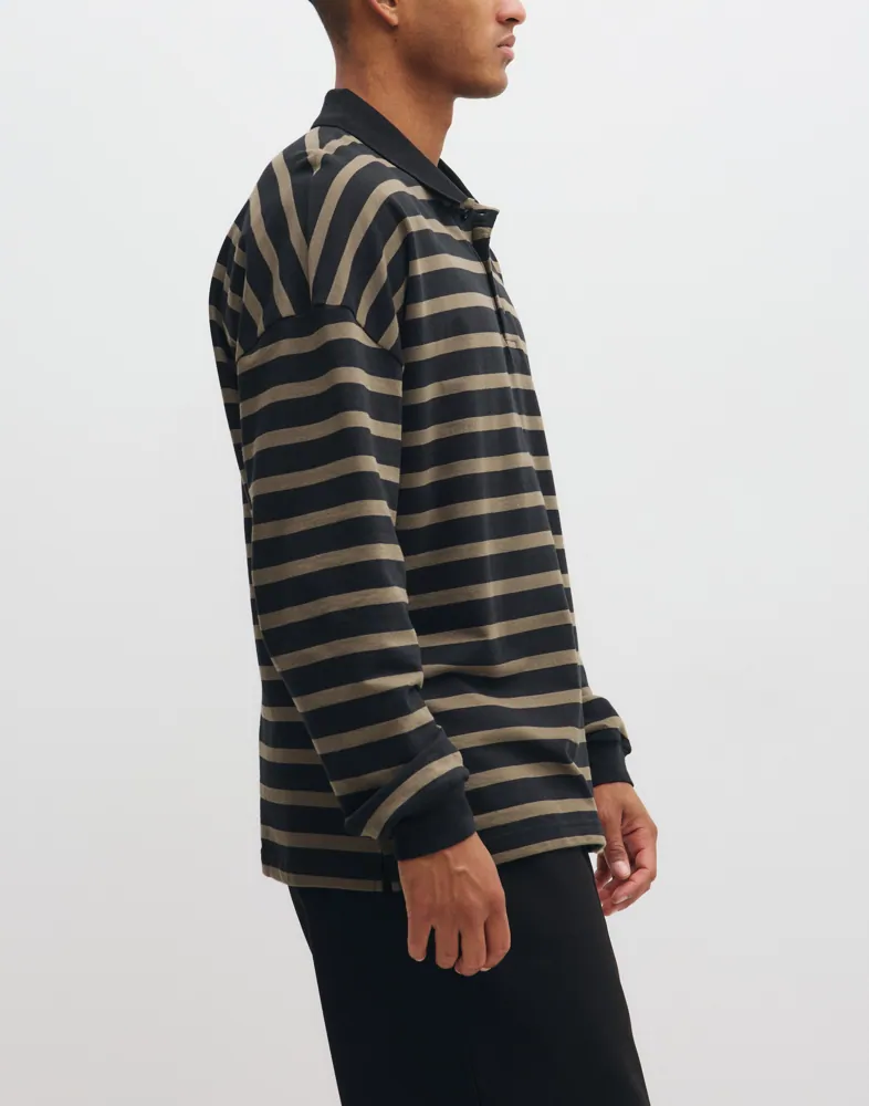 Mads Nørgaard Light Terry Polo Sweat St. Långärmad piké pikéer herr – bild 3