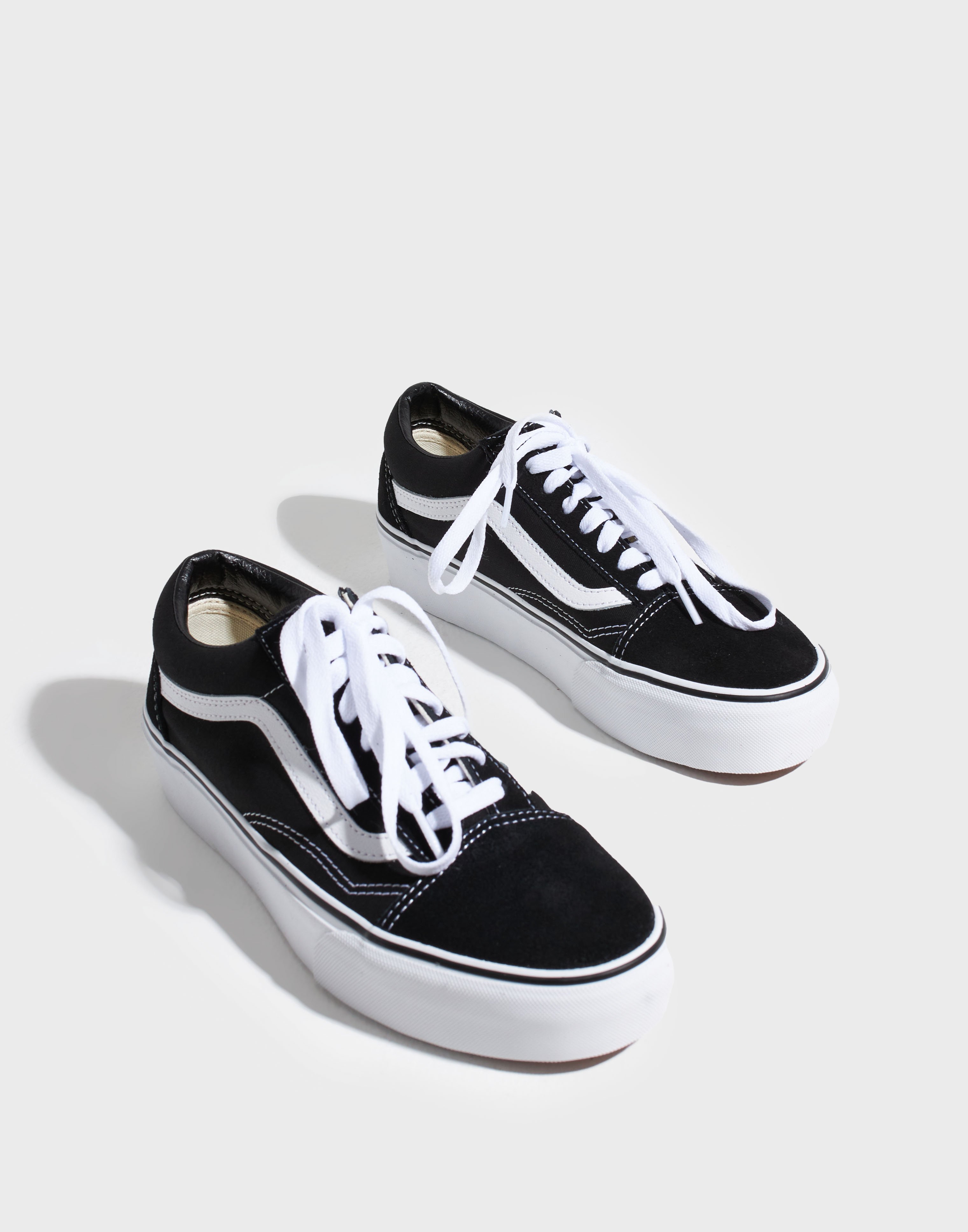 Platform vans black and white best sale