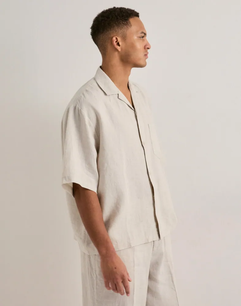 Que Sera Sera Lenny Loose Linen Shirt Linneskjortor skjortor & blusar herr – bild 3