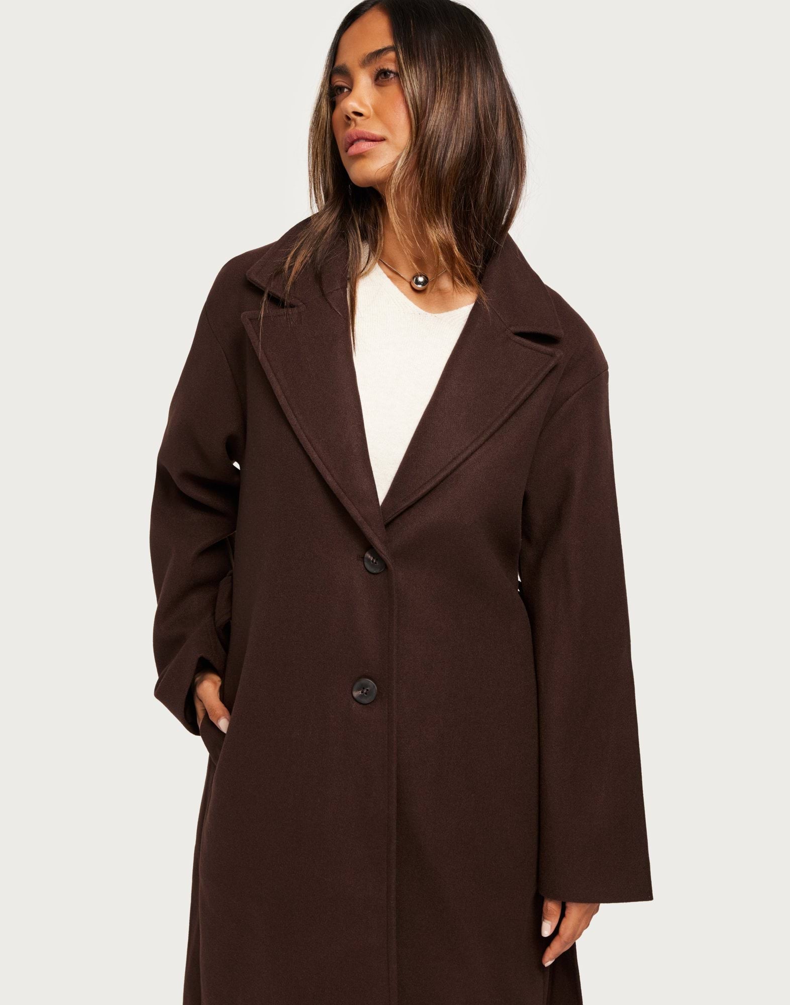 Cappotto Lungo Donna Vila Vipoko - Elegante Con Cintura E Bottoni | Perfecto Per Autunno/Inverno - Foto 8