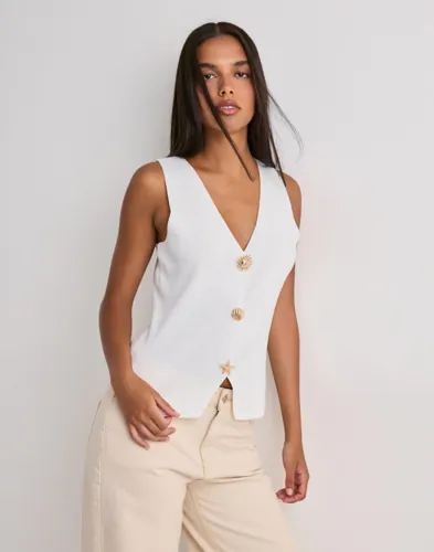 Vero Moda - Vit - Vmkylie Sl Vest Knit Top Exp