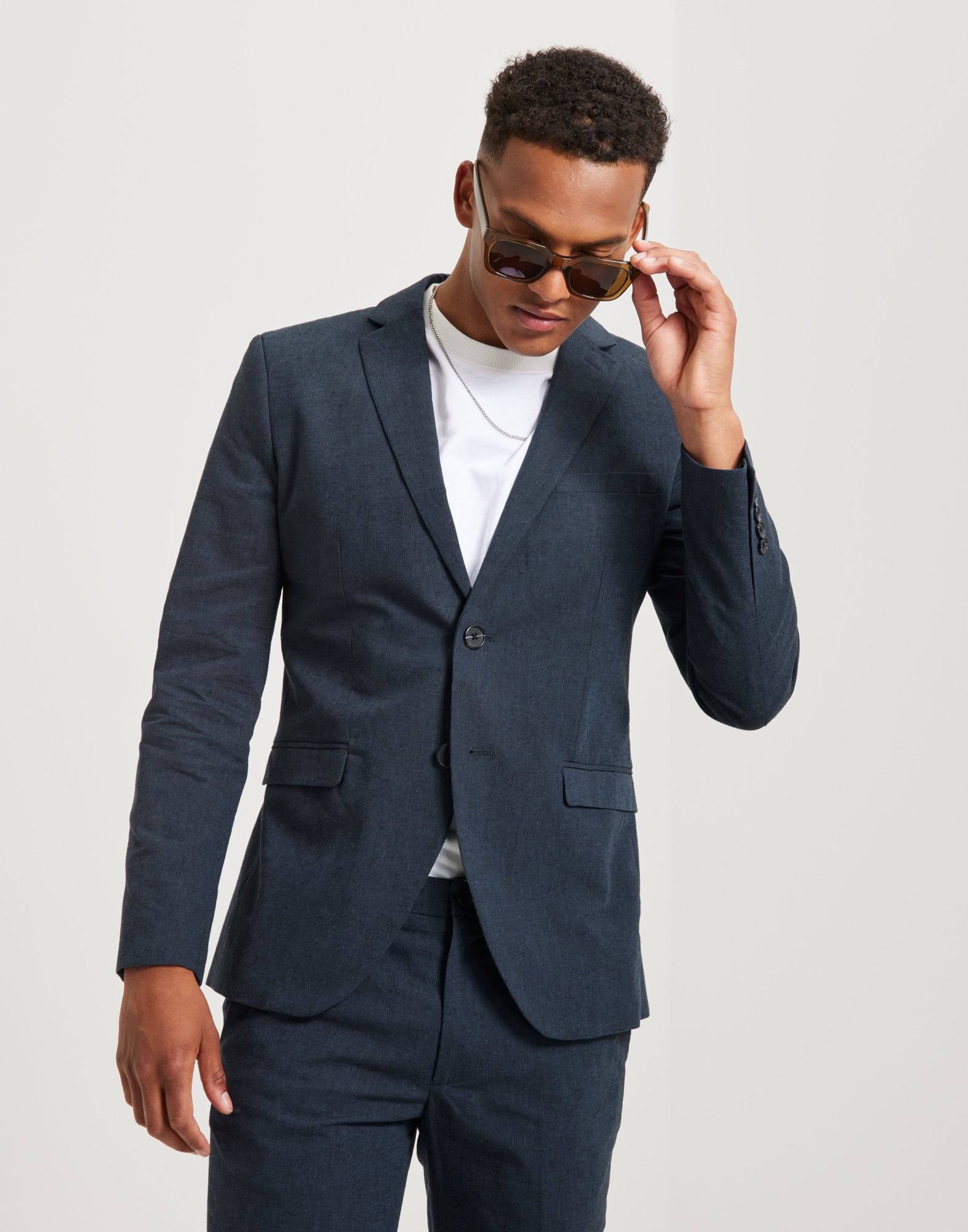 JPRLINEN BLAZER SLIM FIT LN