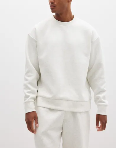 Jack & Jones Jjebarron Sweat Crew Neck Noos Sweatshirts Vit