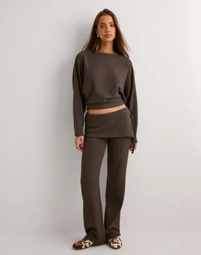 Nelly Effortless Knit Overlay Pants mjukisbyxor dam – bild 3