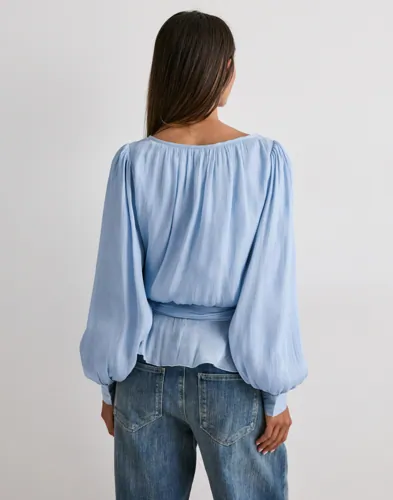 VERO MODA Vmelisa Ls Detail Top Wvn Exp blusar dam – bild 2