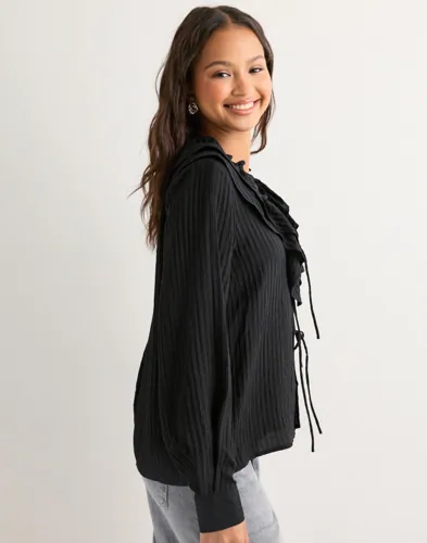 VERO MODA Vmkausa Flounce Ls Top Wvn Ga blusar dam – bild 2