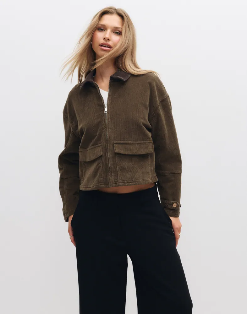 Onlglobal L/S Cord Jacket Cc Pnt