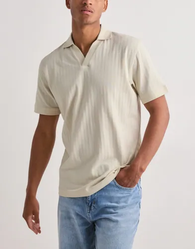 Selected Men Slhmilan Ss Polo Kortärmad piké Beige