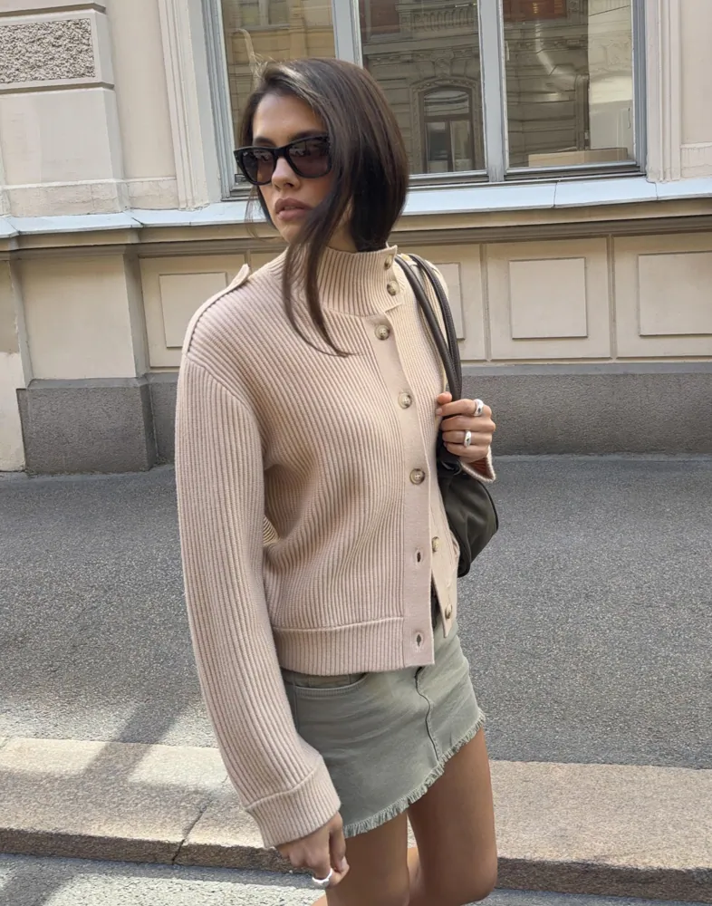 Rib Knit Bomber Jacket