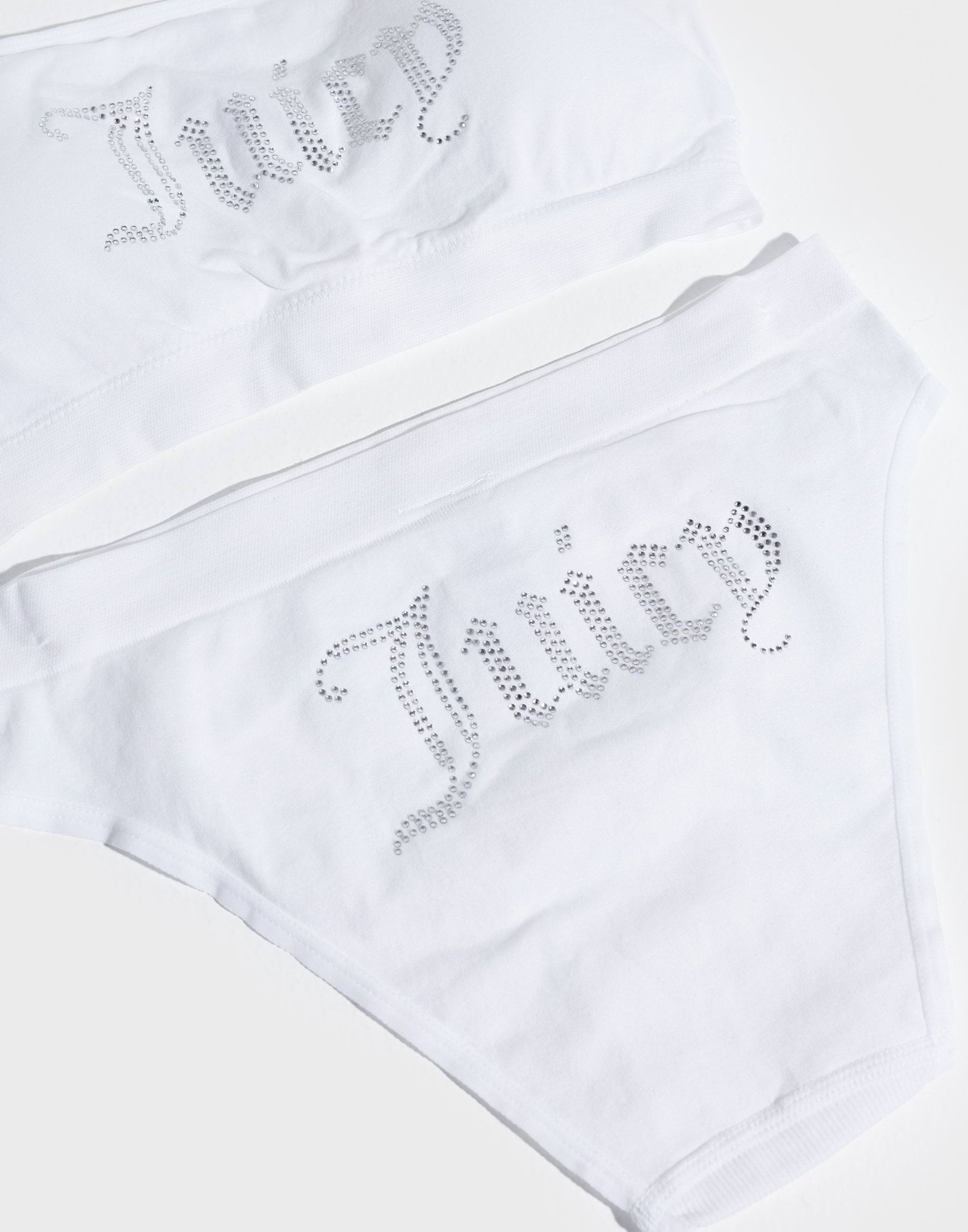 Buy Juicy Couture JUICY DIAMANTE BRALETTE AND HIGH LEG BRIEF SETS - White |  Nelly.com