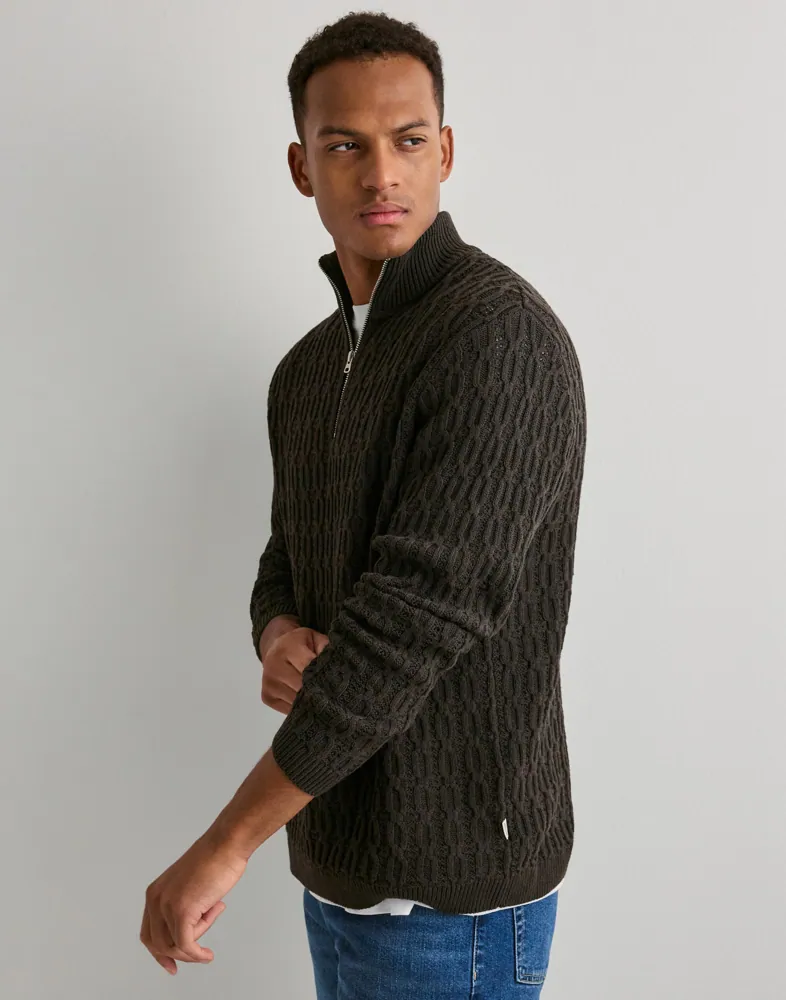 ONLY & SONS Onsleonard Life Reg 7 Half Zip Knit Tröjor med dragkedja herr – bild 3