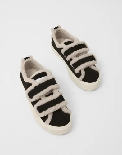 INUIKII Shearling Low Velcro låga sneakers dam – bild 2
