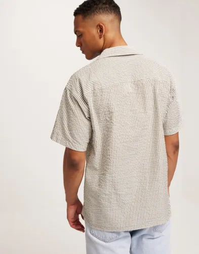 JACK & JONES Jorcoba Stripe Resort Shirt SS - Heren Casual Gestreept Overhemd