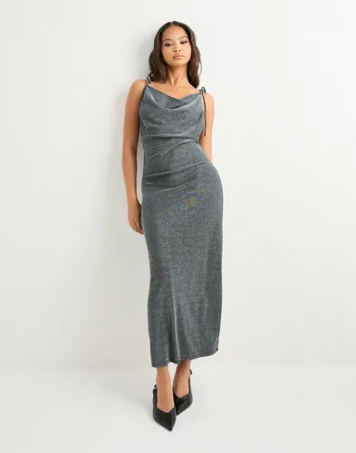 Vero Moda - Sølv - Awursula Sl Square Neck 7/8 Dress