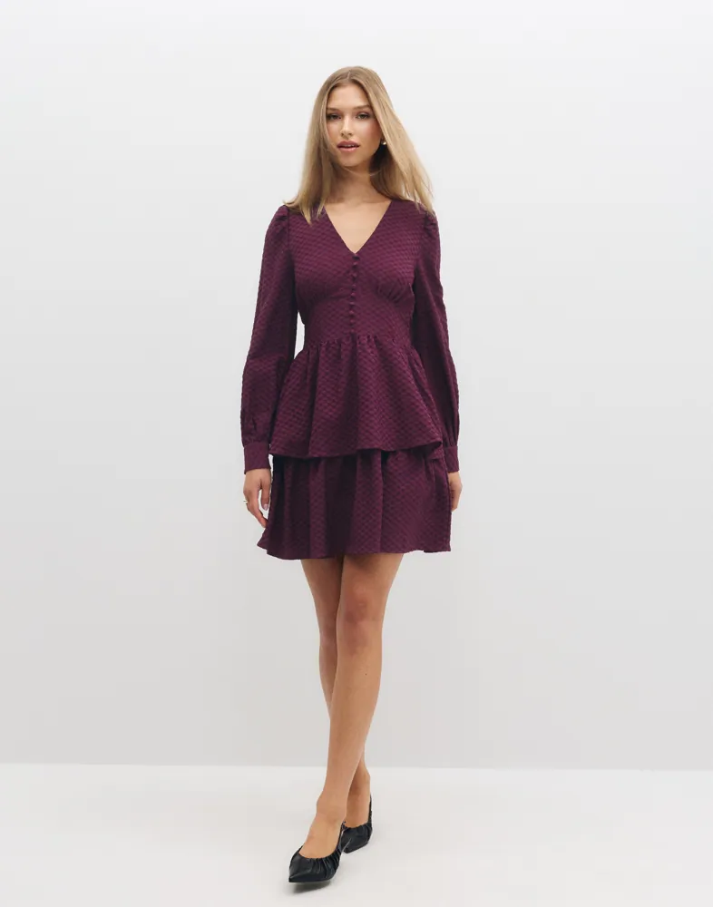 VERO MODA Vmaugusta Ls Layer Short Dress Wvn klänningar dam – bild 3