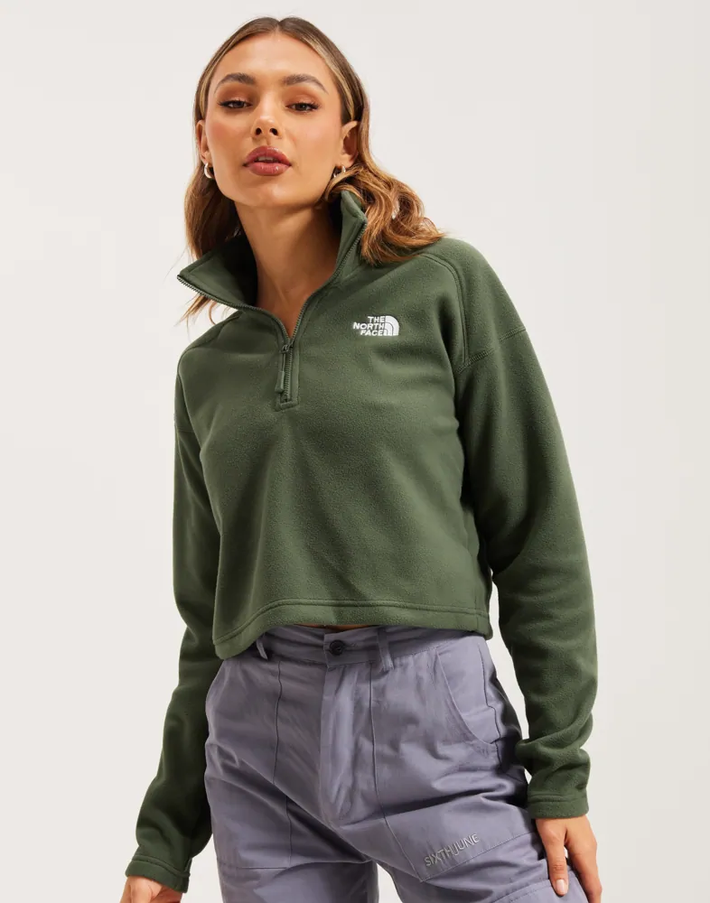 Buy The North Face Women's 100 Glacier Cropped Zip Thyme