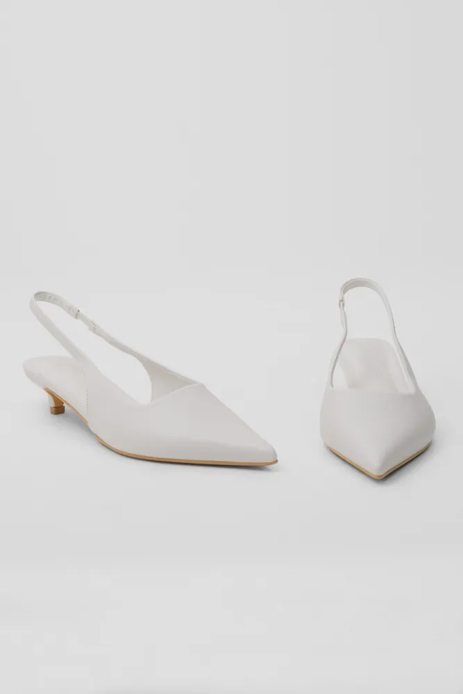 Nelly Low Kitten Heel Slingback pumps dam – bild 3
