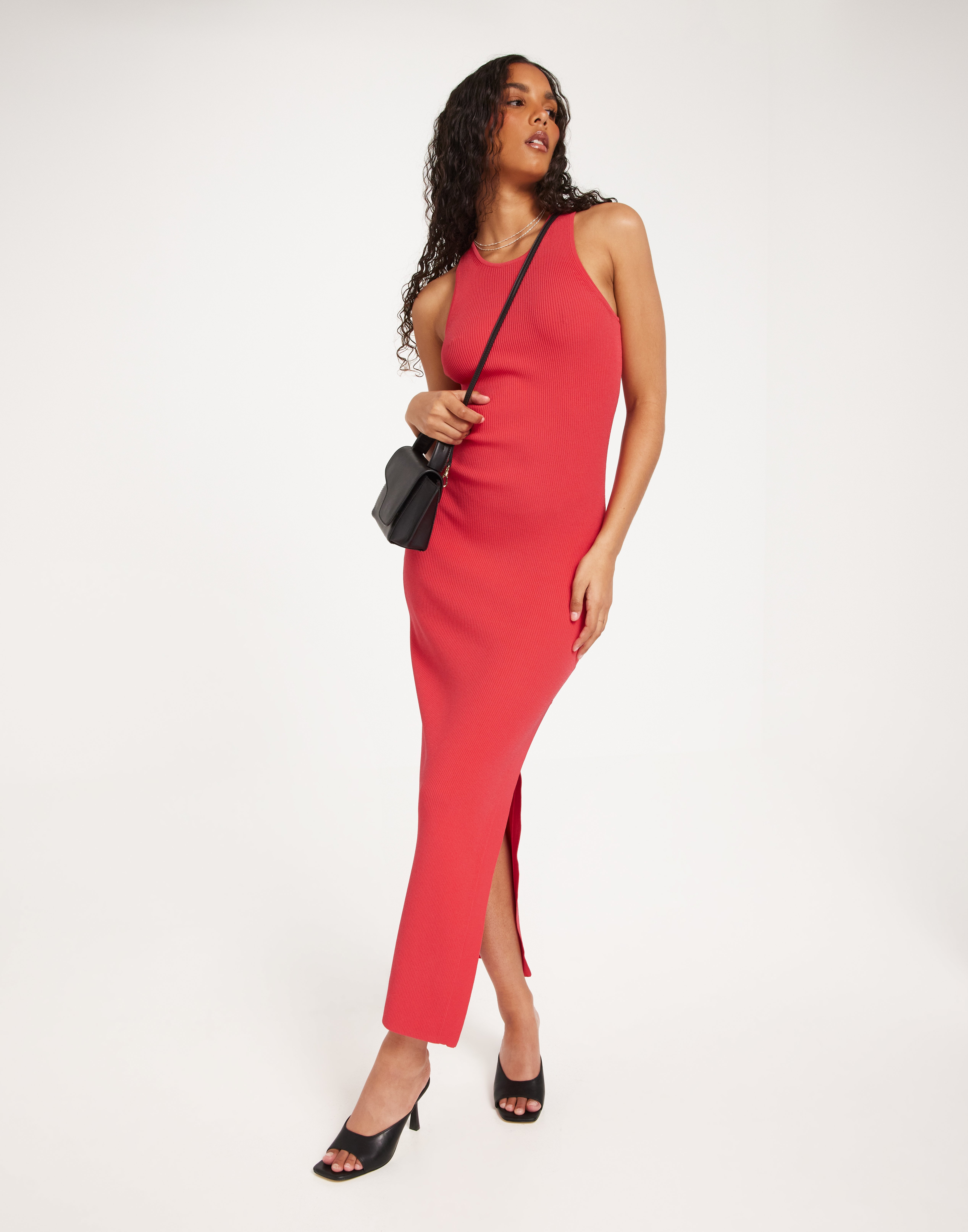 Buy Michael Kors TANK SIDE SLIT MAXI DRS Geranium Nelly