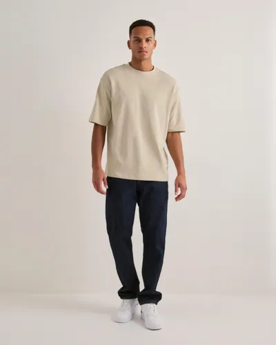 Selected Men Slhlooseoscar Ss O-Neck Tee Noos Oversized t-shirts t-shirts - bas herr – bild 3