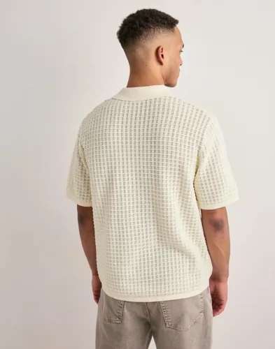 JACK & JONES Jornantucket Knit Split Neck Polo S Kortärmad piké pikéer herr – bild 3