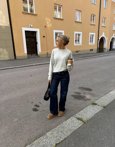 Nelly - Grå - Sleeve Focus Knit Sweater