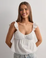 Lace Detail Frill Top