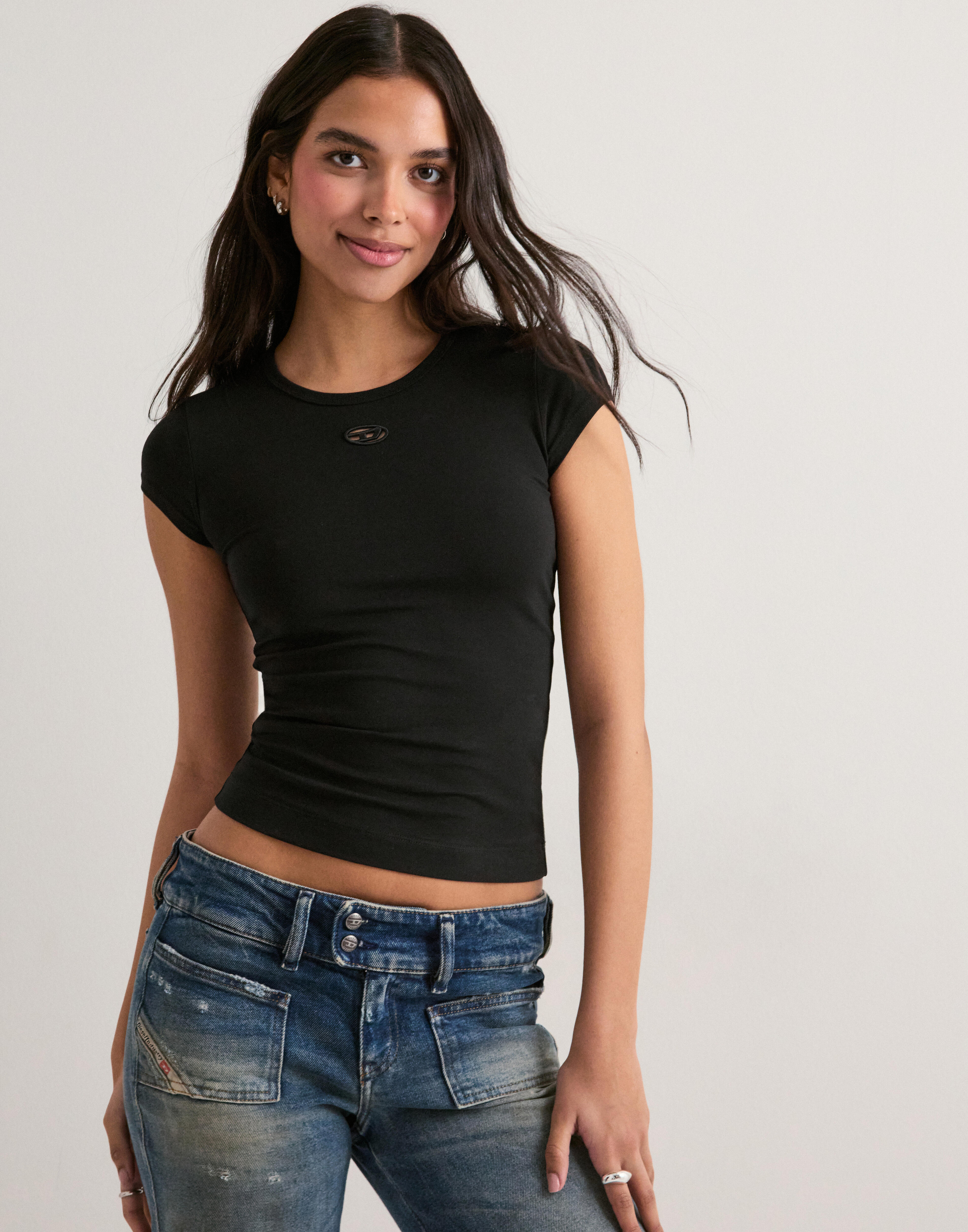 Buy Diesel T-ANGIE-OD T-SHIRT - Black/Black | Nelly.com