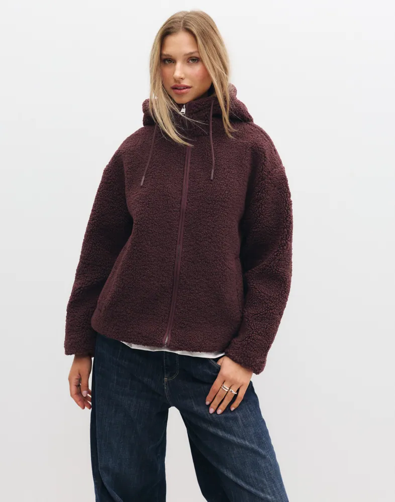 ONLY Onlaspen Hood Teddy Jacket Cc Otw jackor dam – bild 3