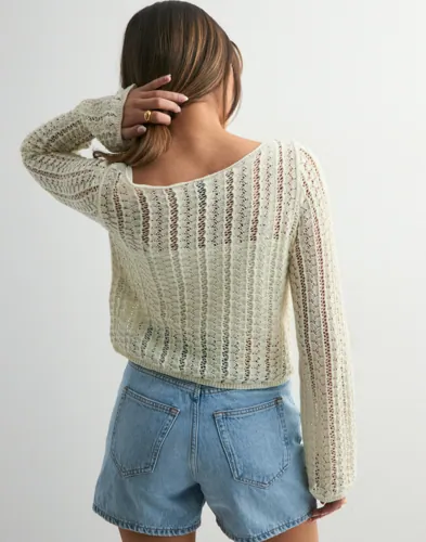 PIECES Pcsiri Ls Short Boatneck Knit Bc långärmade t-shirt dam – bild 3