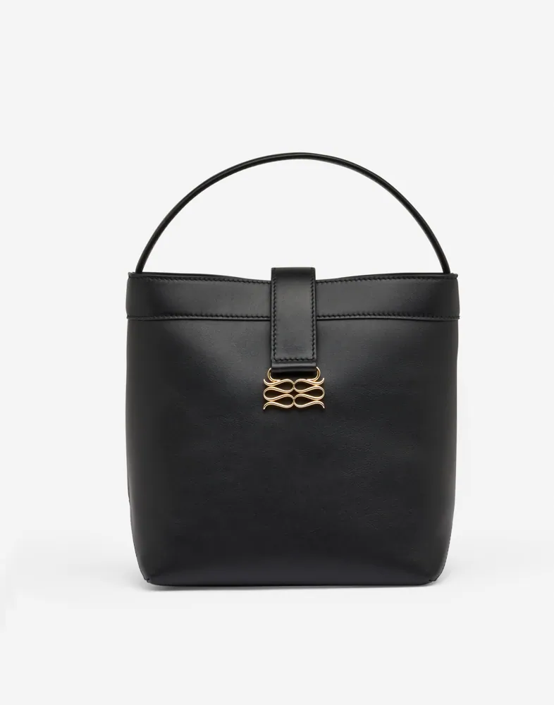 Monogram Leather Bucket Bag