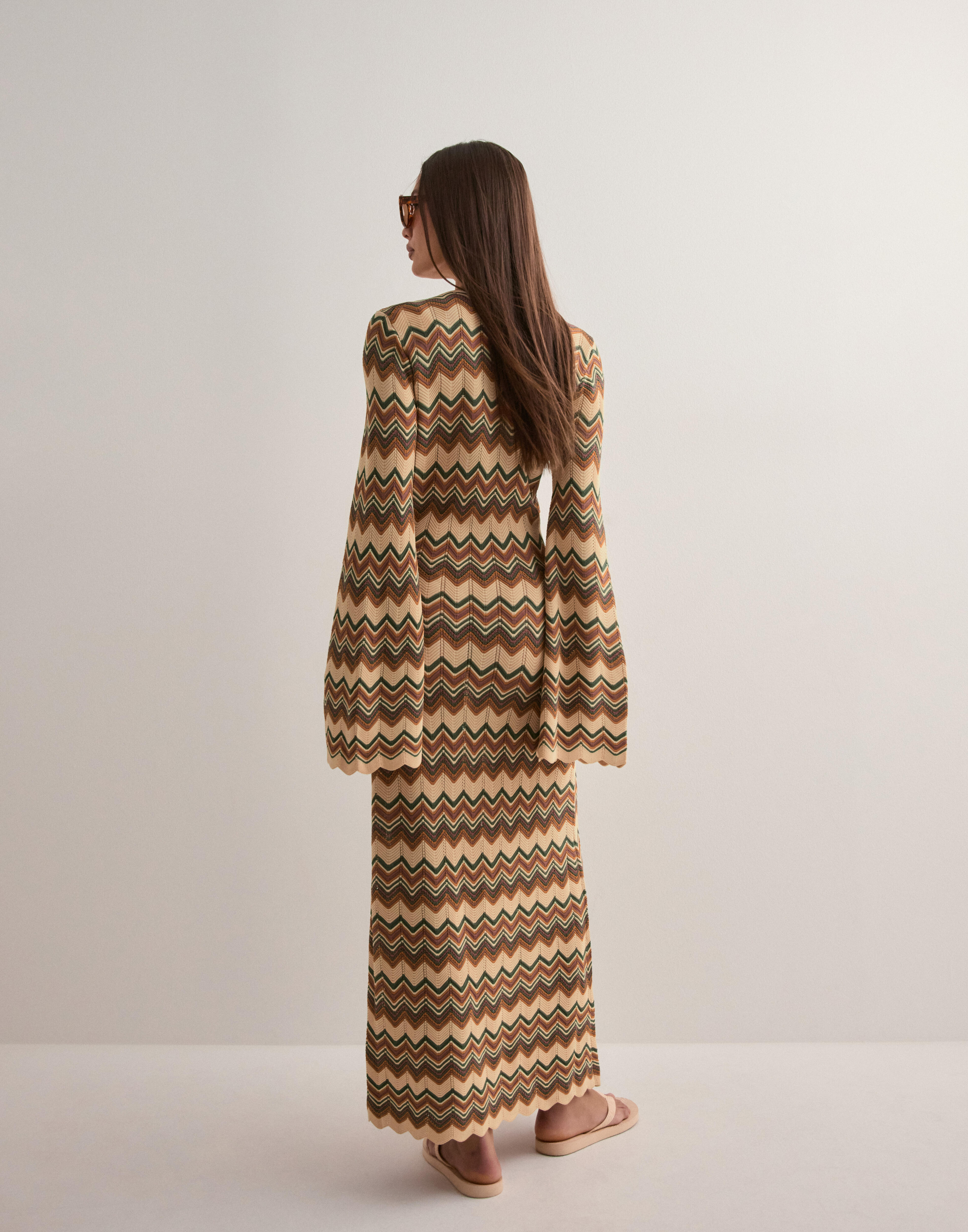 Buy Malina Zinna wide sleeve knitted dress - Multi | Nelly.com