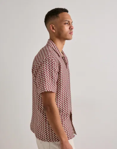 JACK & JONES Jormontauk Crochet Shirt Ss SA26 Ln Mönstrade skjortor herr – bild 3