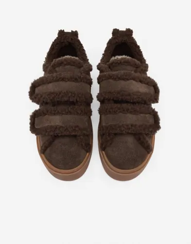 INUIKII Shearling Low Velcro låga sneakers dam – bild 2