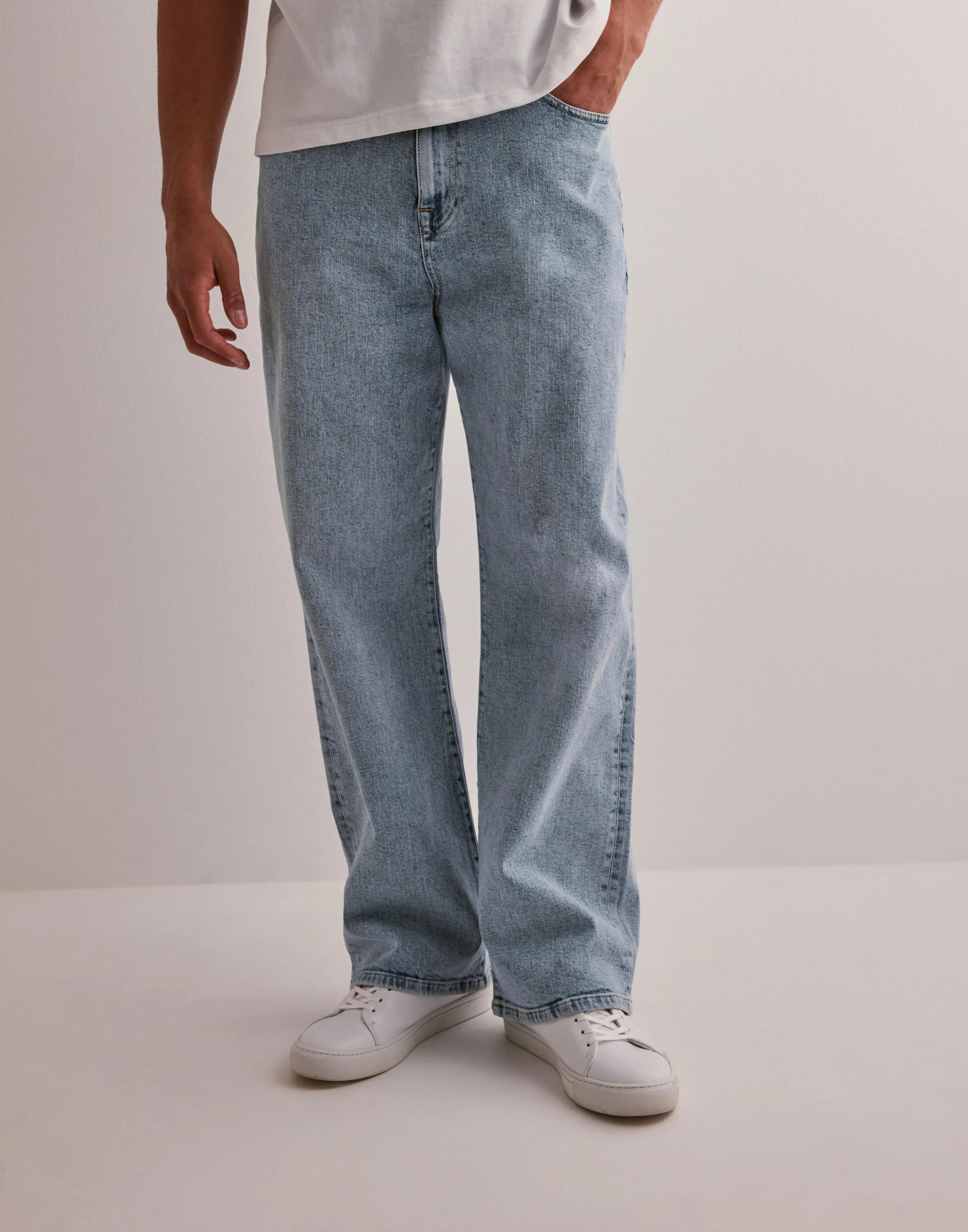 Que Sera Sera Luke Loose denim Loose fit jeans Blå