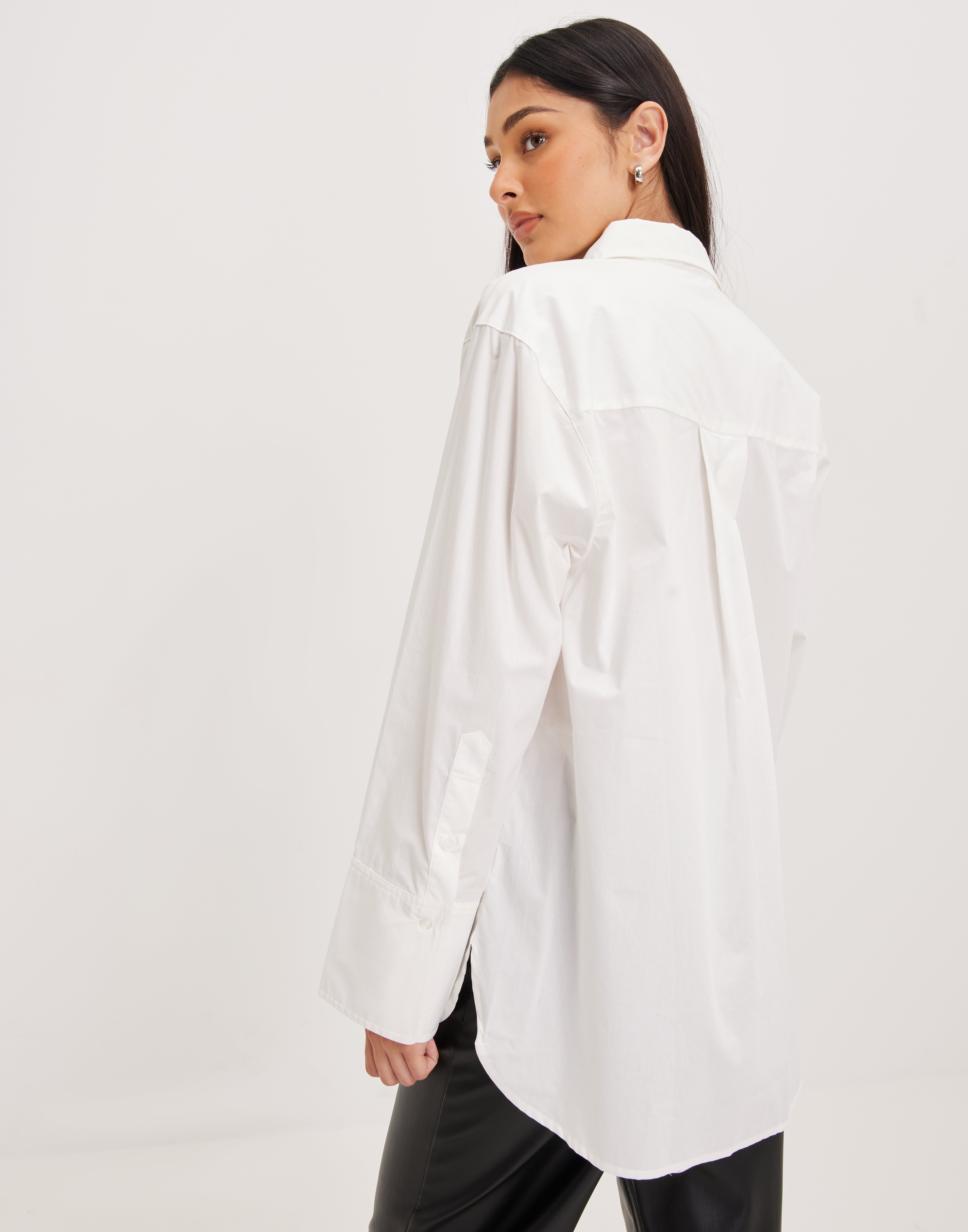 Buy Gina Tricot Gizem poplin shirt - White | Nelly.com