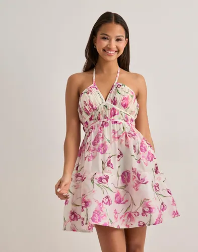 Malina - Blomstret - Fiorella Pleated Halterneck Mi