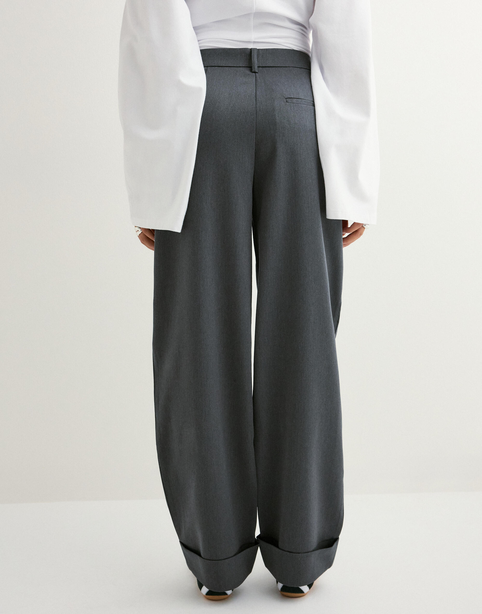 Buy Pieces PCJINKX LW FOLD UP PANTS - Asphalt | Nelly.com