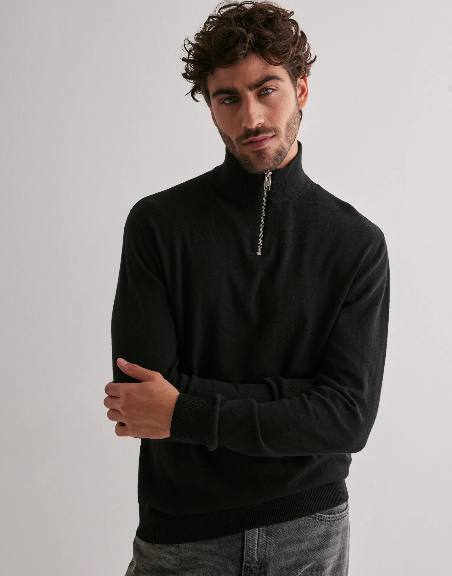 JJEEMIL KNIT HALF ZIP NOOS