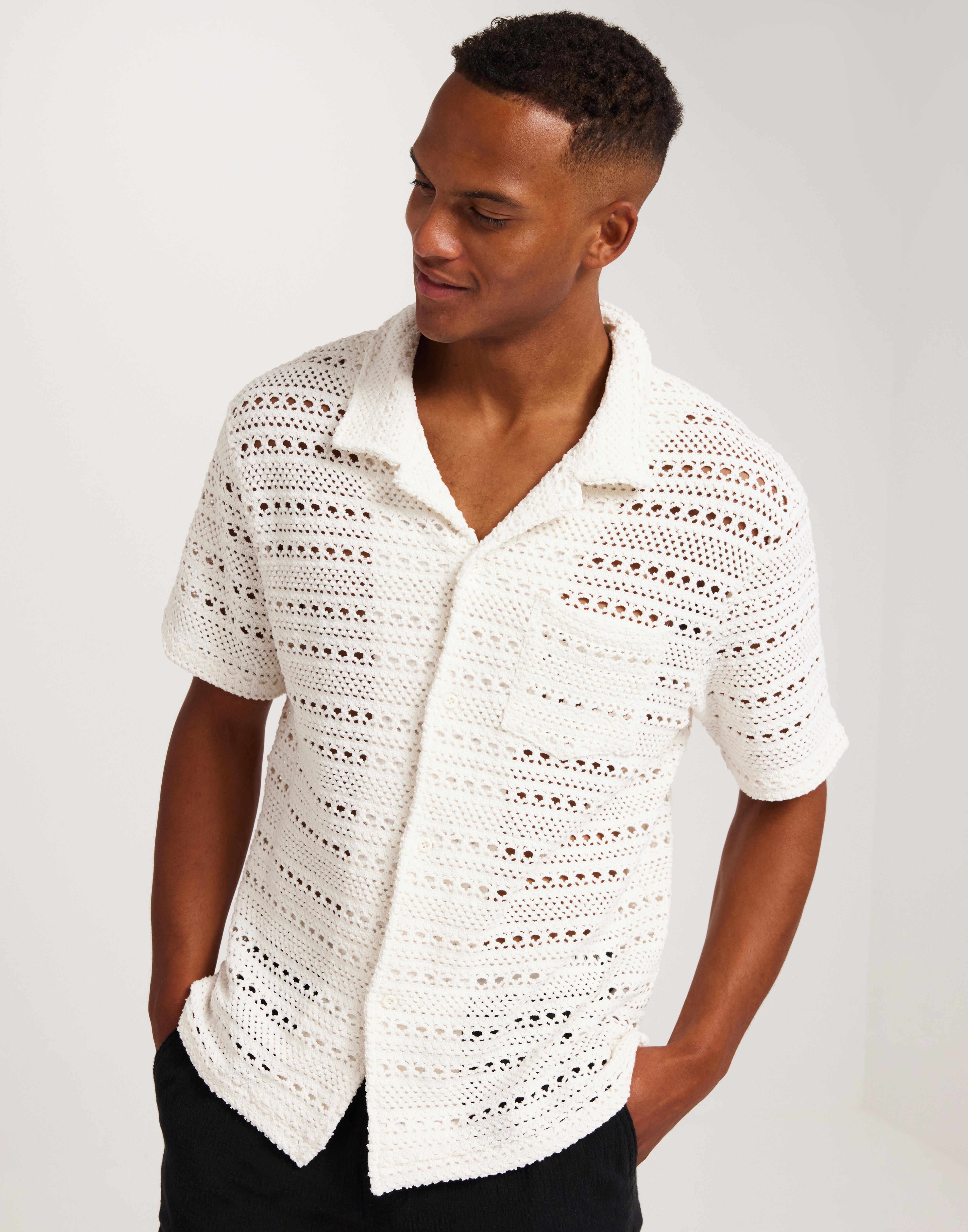 Buy Ciszere Wyatt crochet shirt - Offwhite | NLYMAN