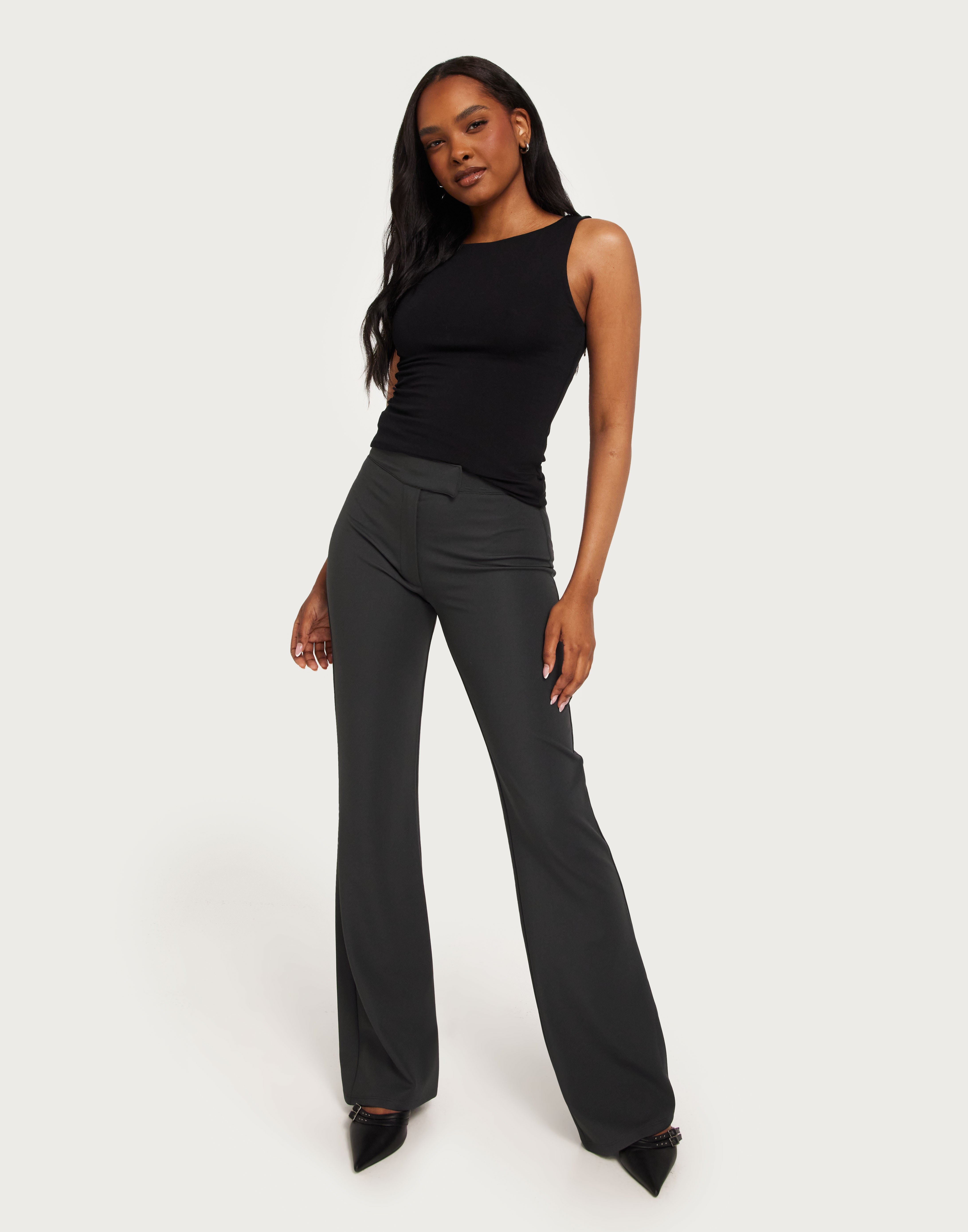Buy Nelly Keep It Up Flare Pants - Grey | Nelly.com