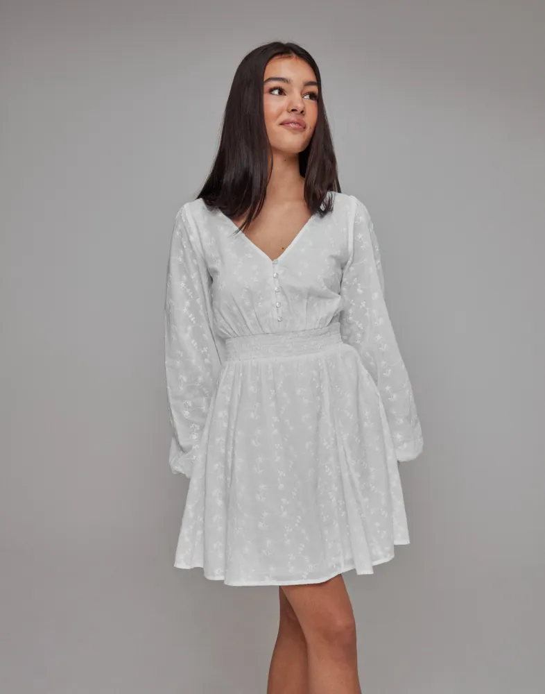 sachin and babi light blue dress Embroidered Cream Wrap Dress – Summer Dress in Sustainable Style – La Vida  Bohemia main image 0