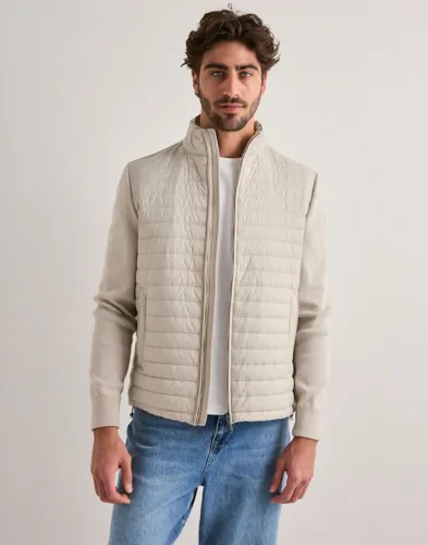 Colmar beige dunväst med dragkedja framtill
