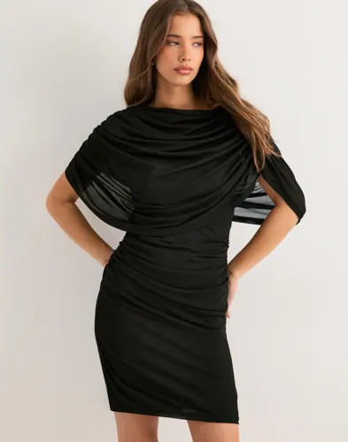 Neo Noir - Sort - Mottuna Drapy Mesh Dress