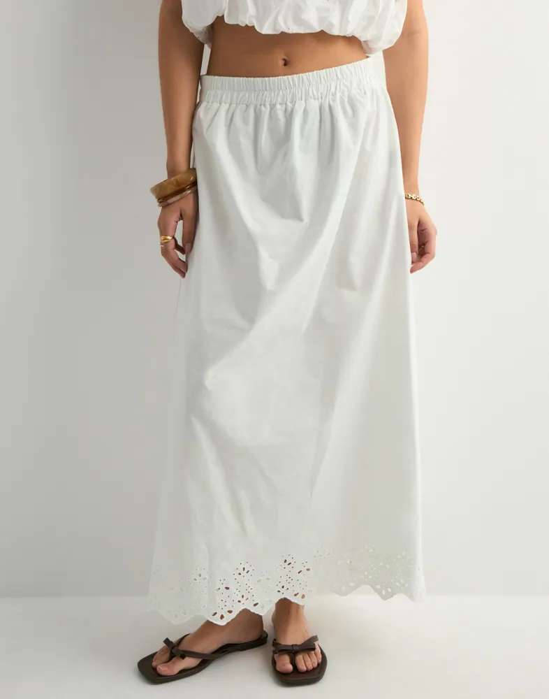 Pcsalmina Hw Ankle Skirt Wvn